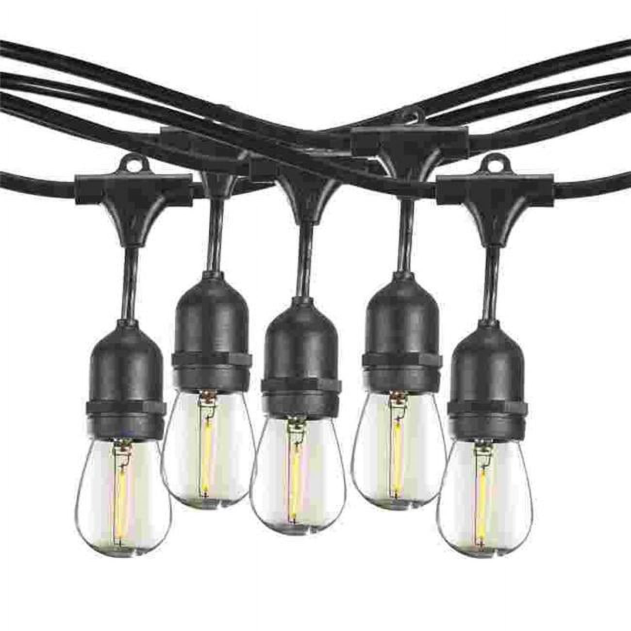 862819 30 ft. String Light Kit with Clear Shatter Resistant Vintage Style S14 LED Light Bulbs