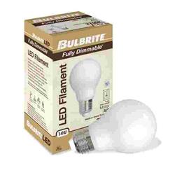 862831 LED Filament 14 W Dimmable A19 Light Bulb with Glass Finish & Medium E26 Base - 2700K Warm White Light, 1500 Lumens, Milky - Pack of 4