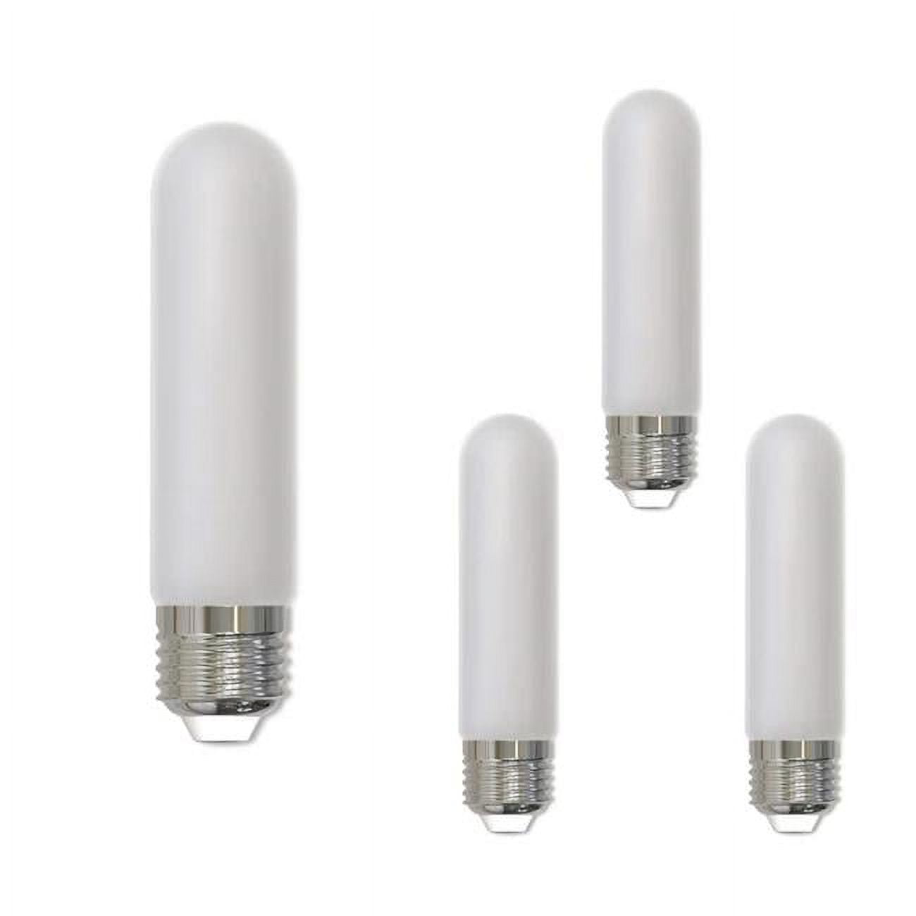 862834 5 in. T9 Frost Glass Finish Light Bulb LED Filament with Medium E26 Base, Soft White Light - Pack of 4