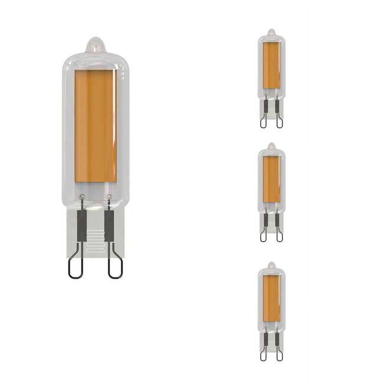 Picture of Bulbrite 862862 2700K 300 Lumen 3.5 watt LED Filament Mini T4 Light Bulbs with Clear & Bi-Pin G9 Base&#44; Warm White - Pack of 4