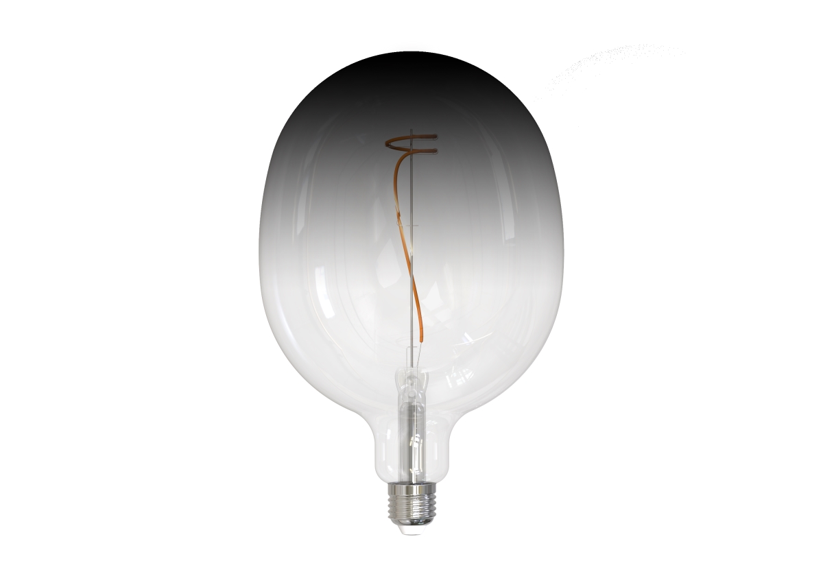 776321 4W C53 Shape Grand 3000K Filament Gradient LED Bulb, Clear & Smoke