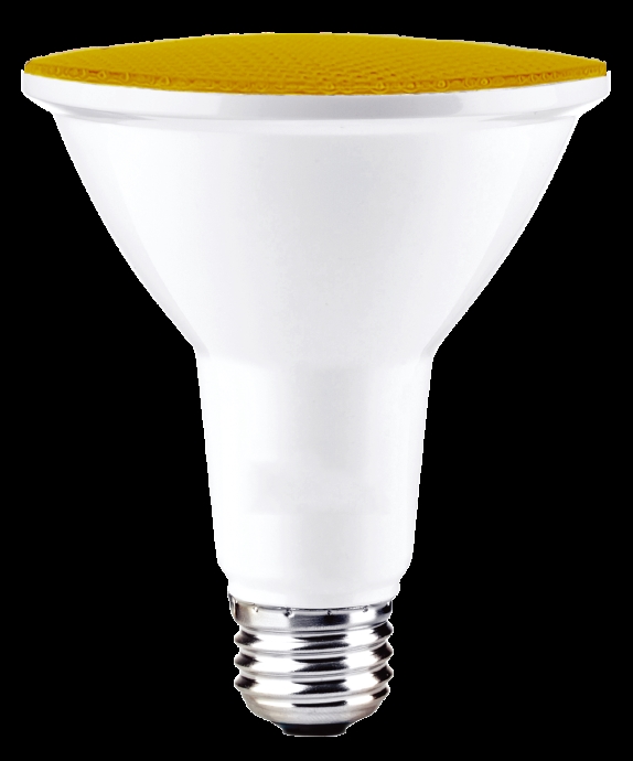 90-W Equivalent, Yellow Color PAR38 Weatherproof Outdoor E26 Medium Base Flood LED Light Bulb COLOR
