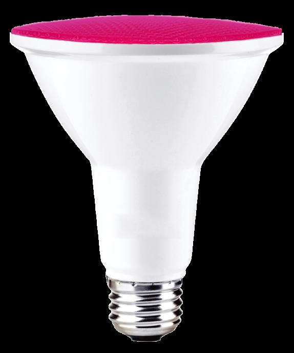 90-W Equivalent, Pink Color PAR38 Weatherproof Outdoor E26 Medium Base Flood LED Light Bulb COLOR