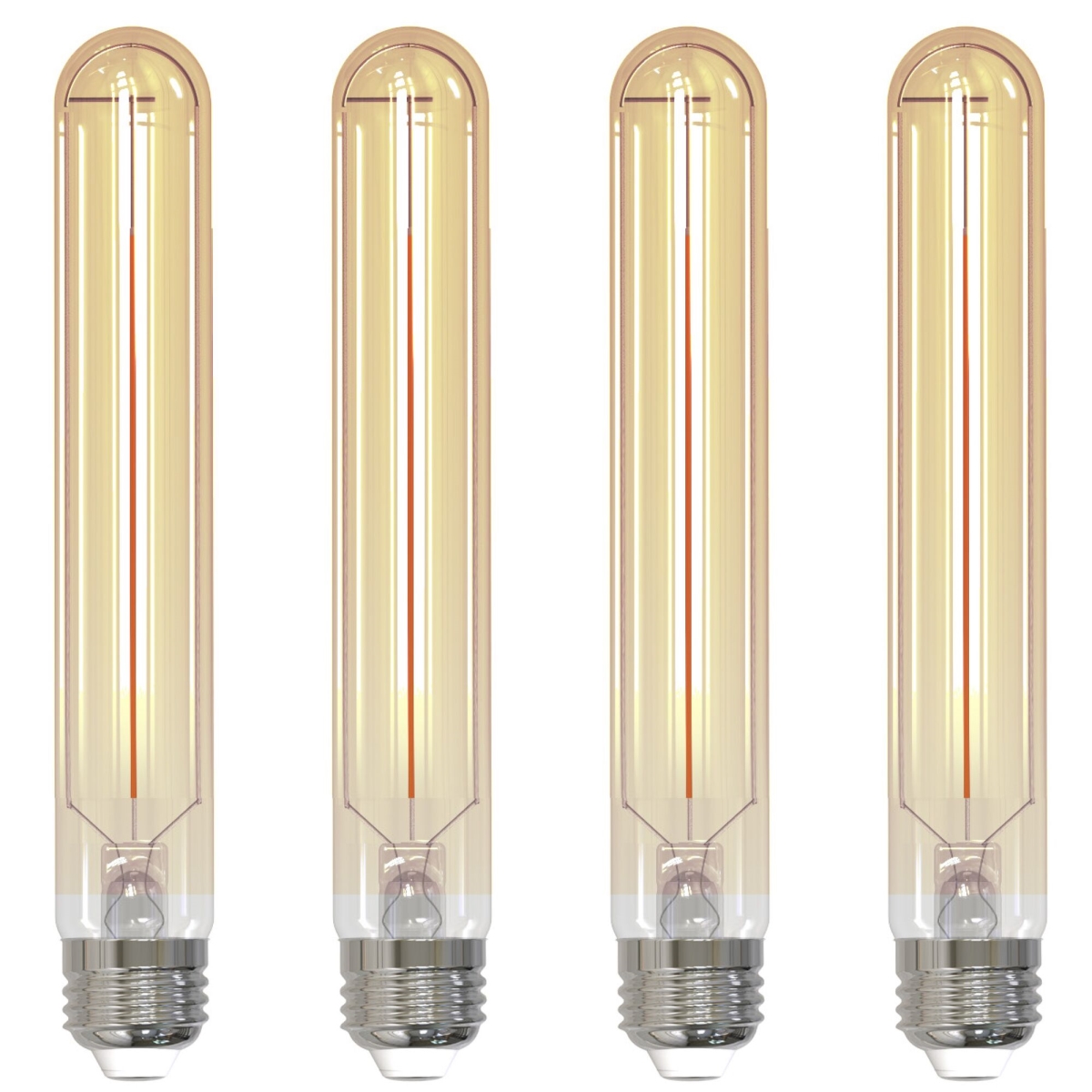 LED Filament 5w Dimmable 7.5 Inch T9 Light Bulb (E26) Base - 2100K (Amber Light), 250 Lumens, 4PK