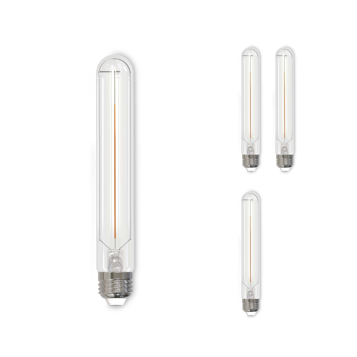 LED Filament 5w Dimmable 7.5 Inch T9 Light Bulb (E26) Base - 2700K (Warm White), 300 Lumens, 4PK