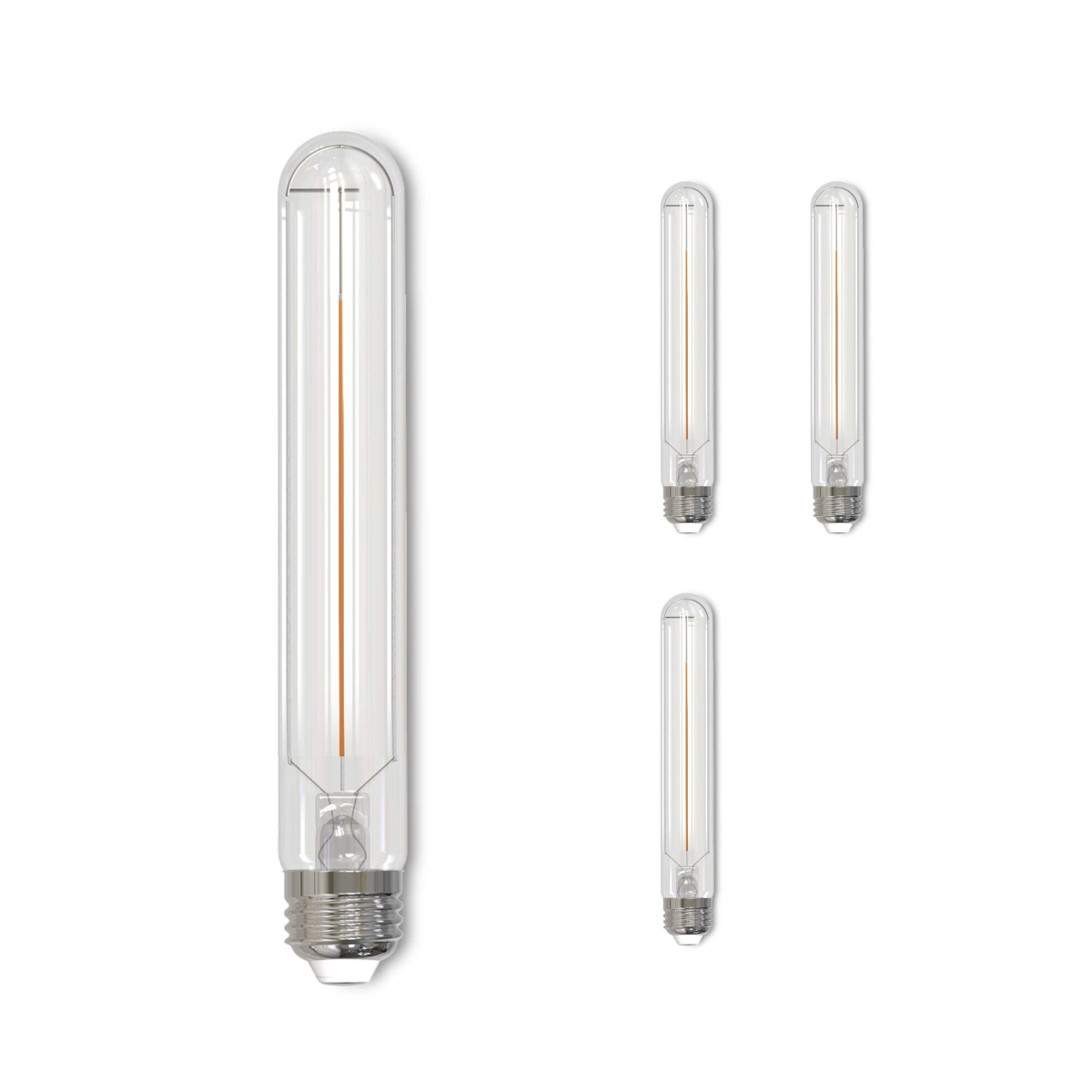 LED Filament 5w Dimmable 7.5 Inch T9 Light Bulb (E26) Base - 3000K (Soft White), 300 Lumens, 4PK