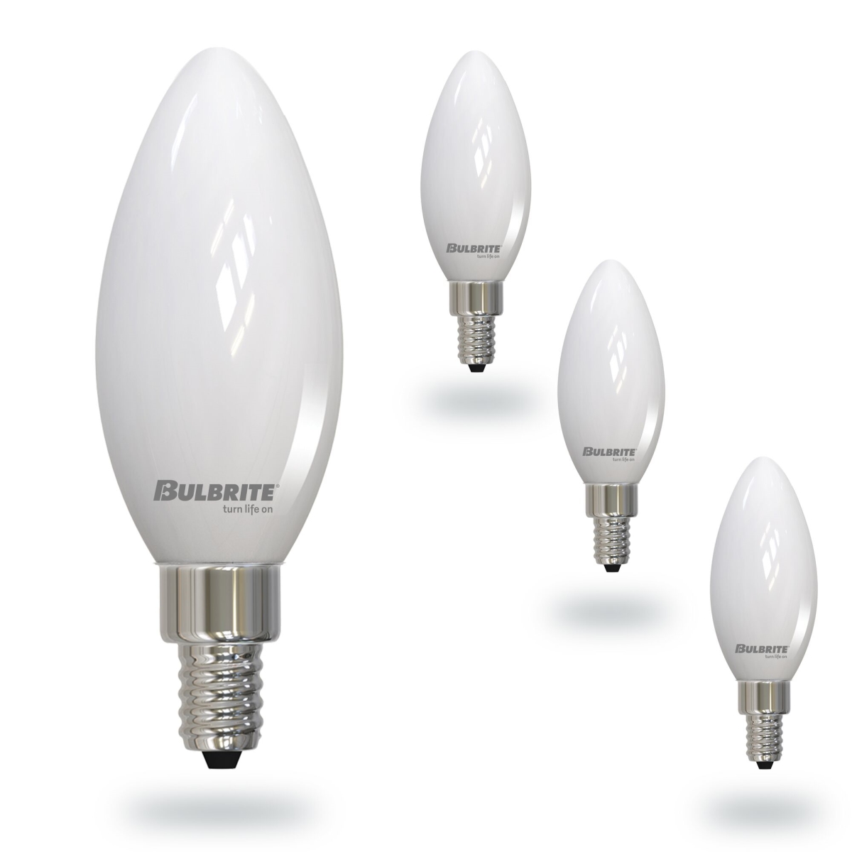 862885 5W Warm Dimmable B11 Shape 3000K - 1800K Milky Filament Candelabra E12 Base LED Bulb - Pack of 4