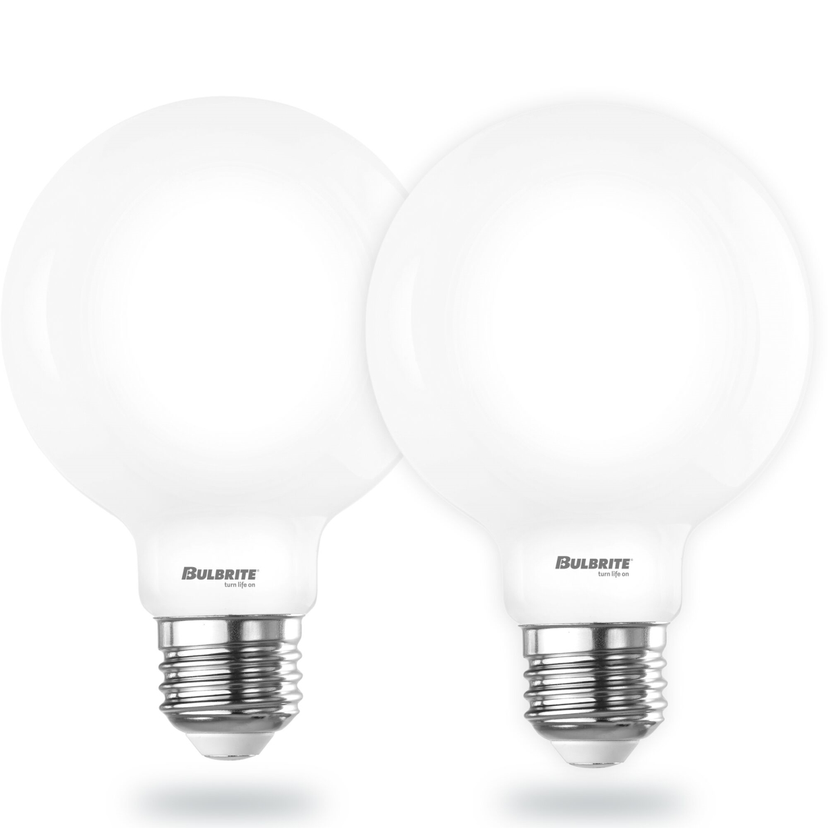 9 Watt LED G25 Light Bulbs, Warm Dimming 3000K Soft White, 1800K Candlelight, 800 Lumens, 2PK