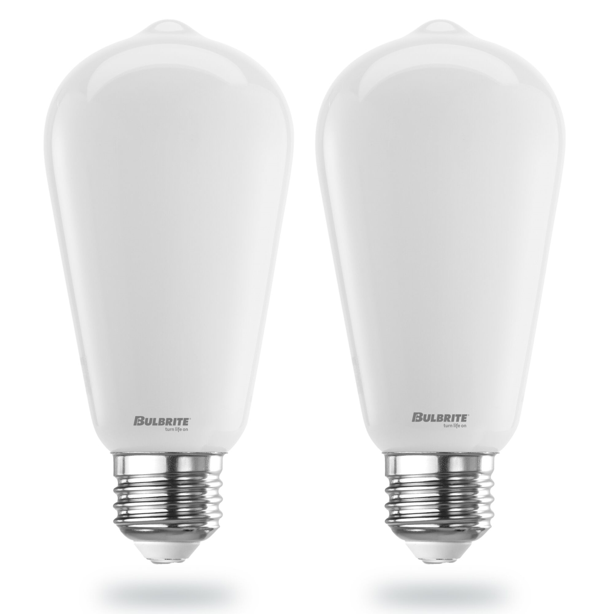 9 Watt LED ST18 Light Bulbs, Warm Dimming 3000K Soft White, 1800K Candlelight, 800 Lumens, 2PK