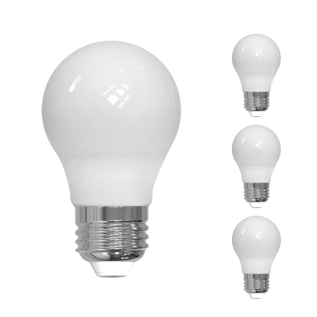 LED Filament, 7 Watt Dimmable A15 Light Bulb, Milky Glass Finish, E26 Base, 3000K, 800 Lumens, 4PK
