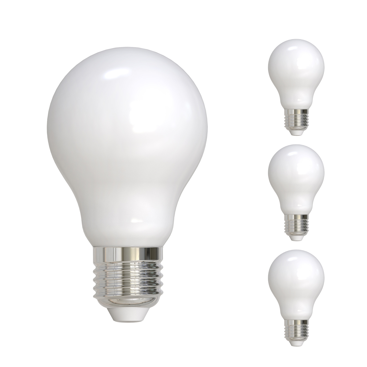 LED Filament, 14 Watt Dimmable A19 Light Bulb, Milky Glass Finish, E26 Base, 5000K, 1500 Lumens,4PK