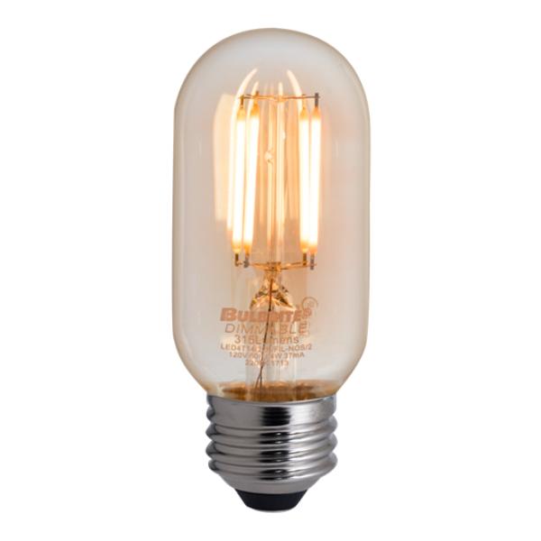 860993 4W Dimmable T14 Shape 2100K Filament Nostalgic LED Light Bulb, Antique - Pack of 4