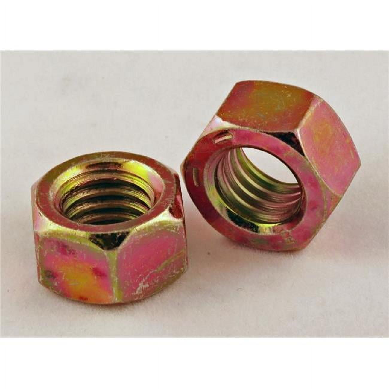 0.87-9 in. Fin Hex Nuts Coarse Thread Grade 8 Zinc & Dichromate - Box of 5