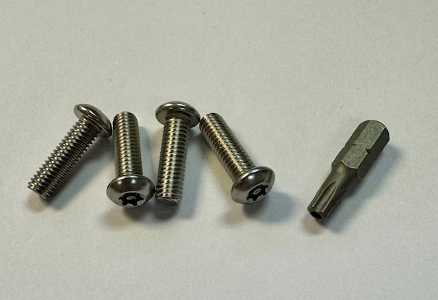 SS-TR-M61020-4 Tamper Proof License Plate Screws