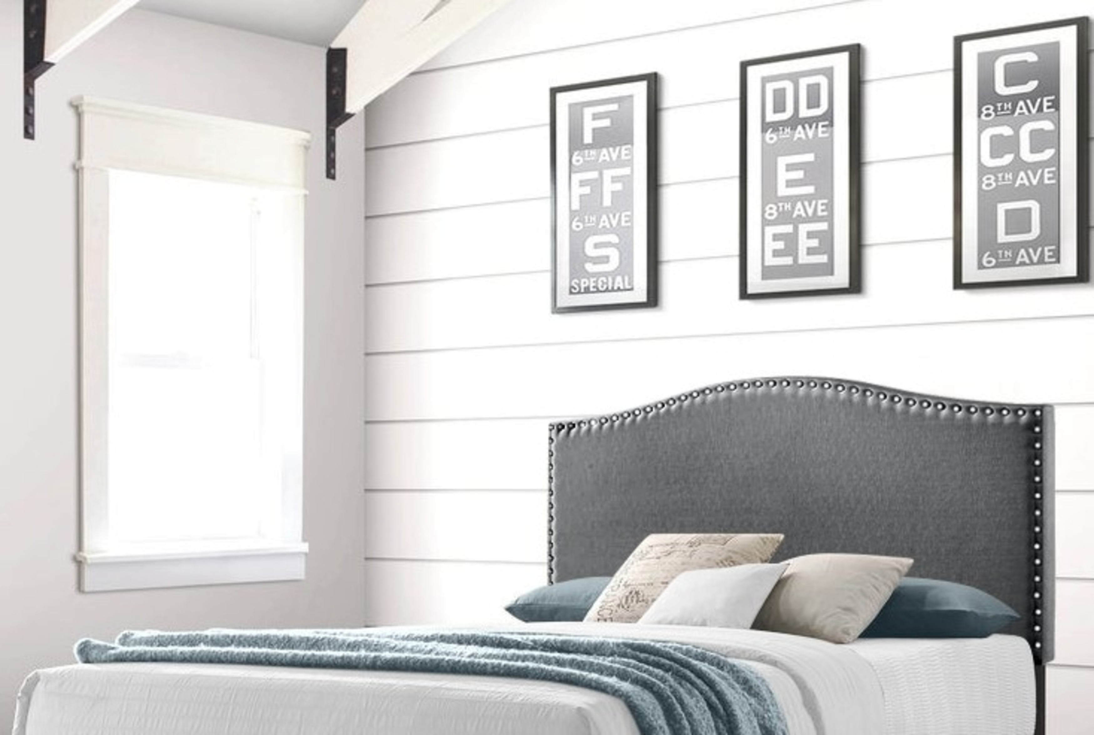 Picture of Belle Isle Furniture CIH78-0C00 Ivey King Size Headboard - Grey