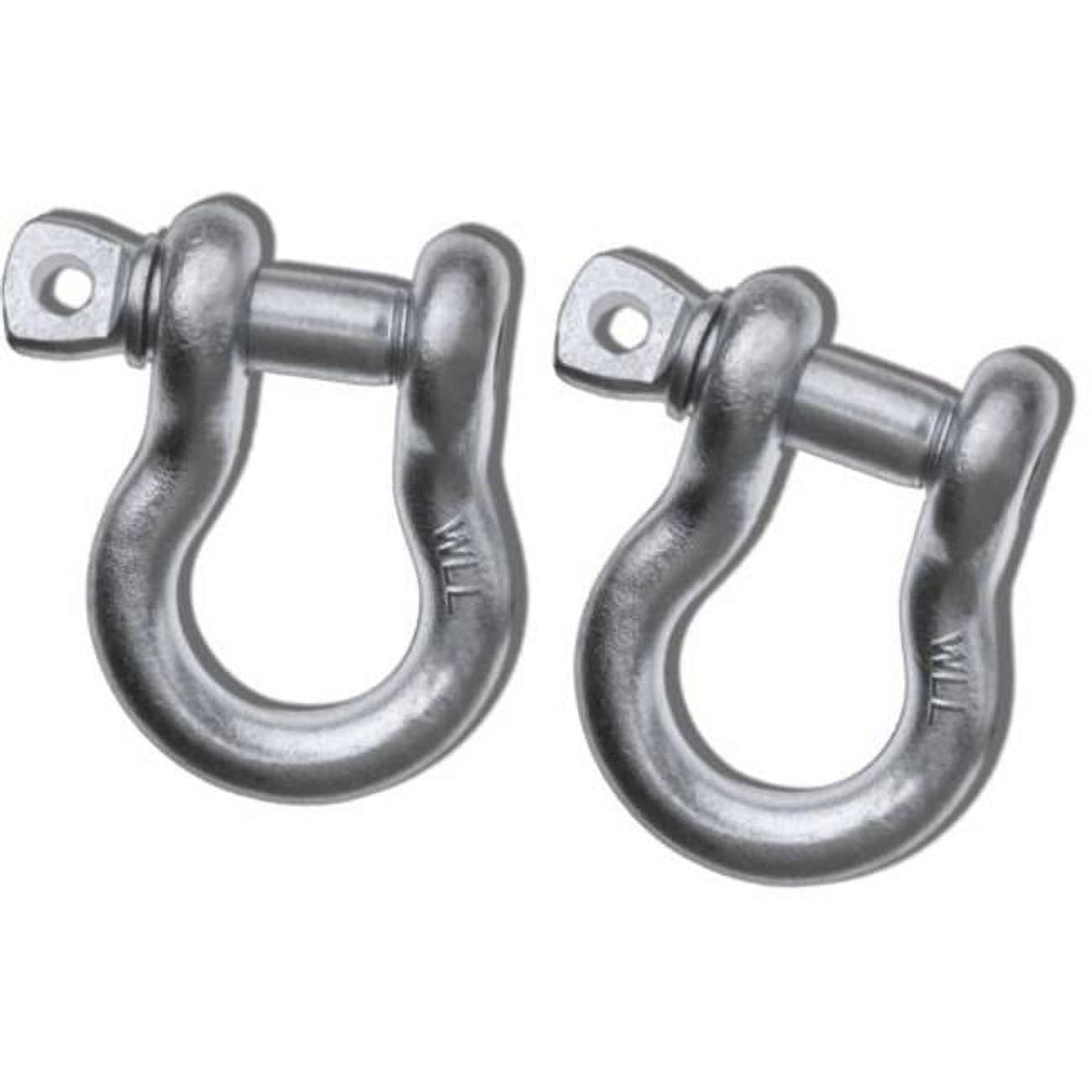 7/8 inch XL D-SHACKLES - GALVANIZED (PAIR) (4X4 VEHICLE RECOVERY)