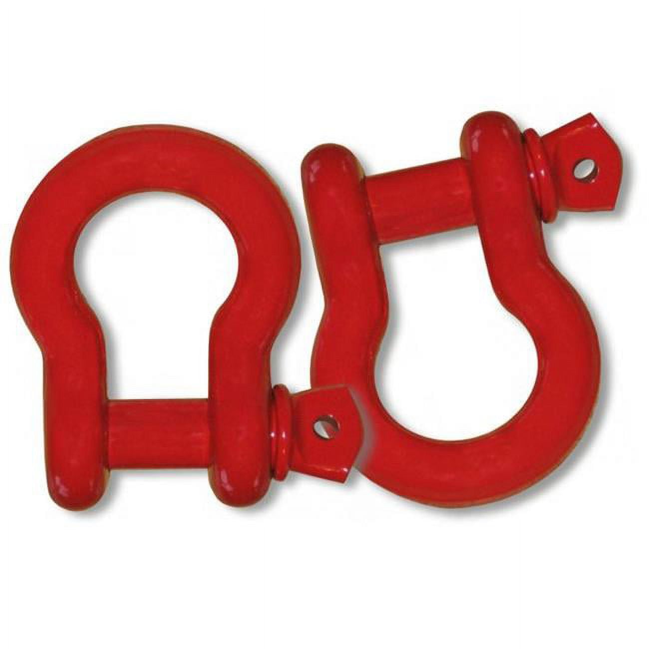 Picture of (It&amp;apos;s Big!) 1 inch MEGA D-Shackles - PATRIOT RED Powdercoated (PAIR) (4X4 RECOVERY)