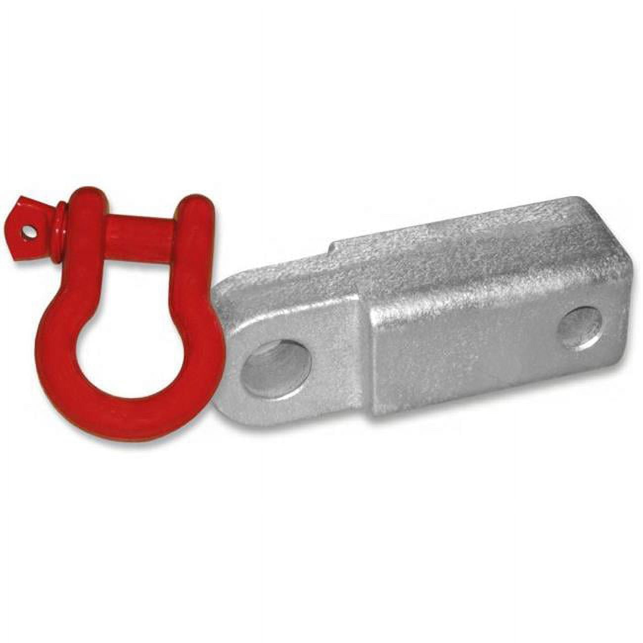 Picture of 2 inch Steel Receiver Bracket w/ PATRIOT RED Powdercoated D-Shackle (OFF-ROAD RECOVERY)