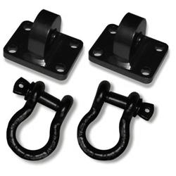 XD 3 TON BUMPER SHACKLE MOUNTS - MACHINED (PAIR) with D-Shackles