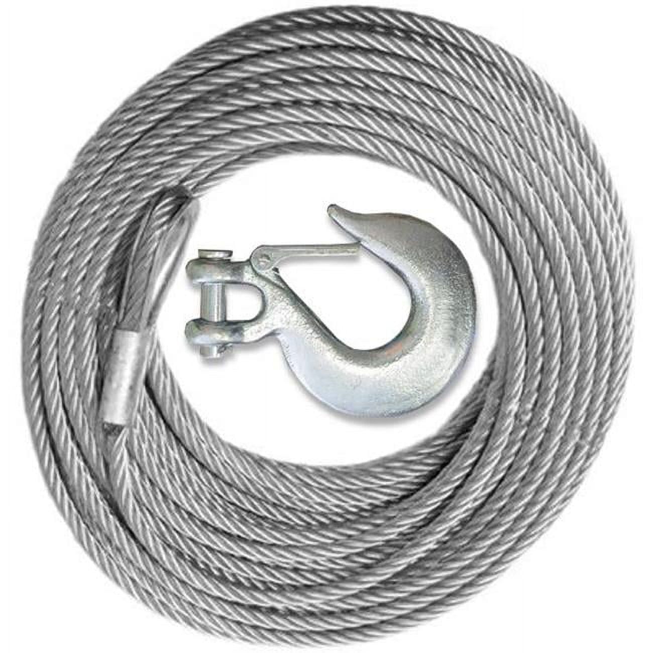 Picture of Winch Cable with Mega Winch Hook - GALVANIZED - 3/16 X 50 (4 200 lb strength) (VEHICLE RECOVERY)