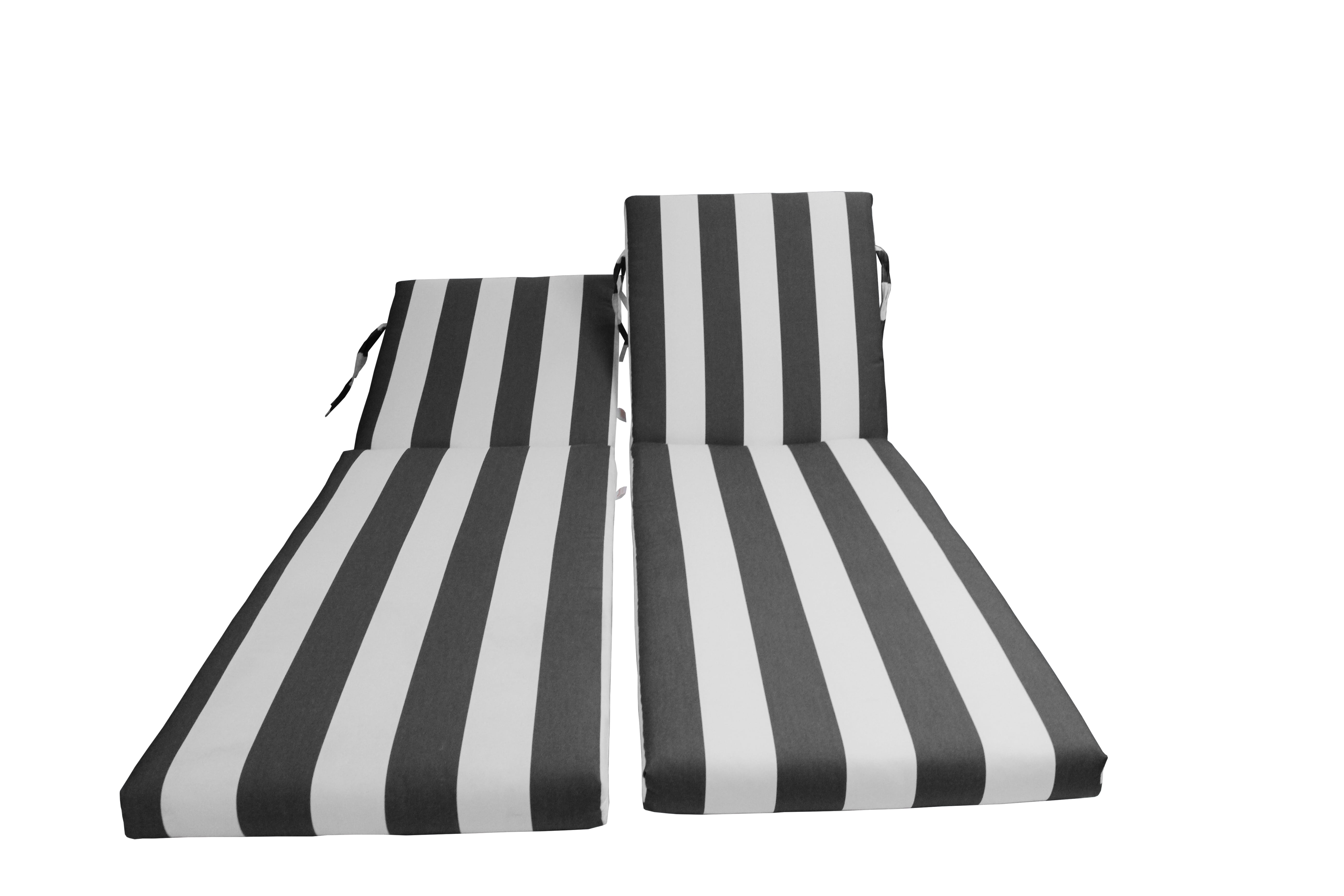 Picture of Bellini PU2374C2024 23.5 x 72 x 3 in. Sunbrella Designer Chaise Fabric Lounge Cushions Knife Edge&#44; Cabana Classic - Pack of 2