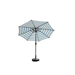 Picture of Bellini UA90AZA228 9 ft. Automatic Tilt Stripe Poly Market Umbrella with Windvent&#44; Blue & White