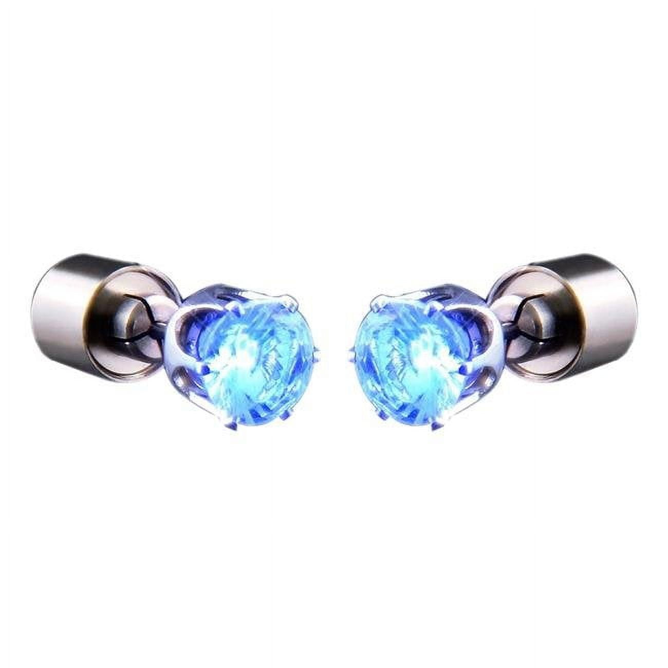 LED Faux Diamond Pierced Earrings, Blue
