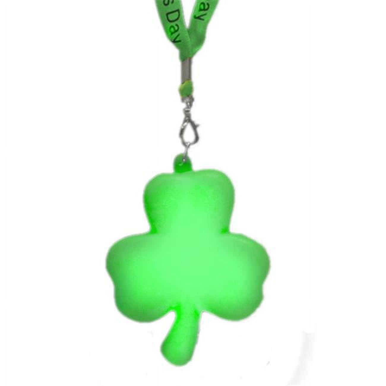 Picture of Blinkee 1002000 Shamrock Charm Necklace with Green Lightup Lanyard