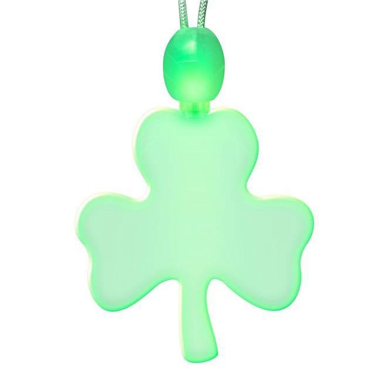 Picture of Blinkee 1002060 Large Green Shamrock LED Acrylic Necklace