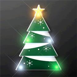 A100 Holiday Flashing Christmas Tree Lapel Pin Body Light