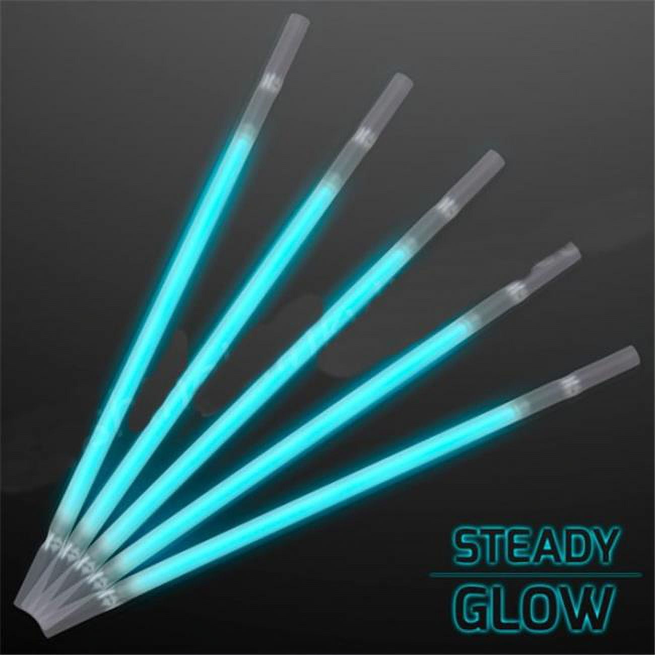 Picture of Blinkee 49 Turquoise Glow Drinking Straws - Pack of 25