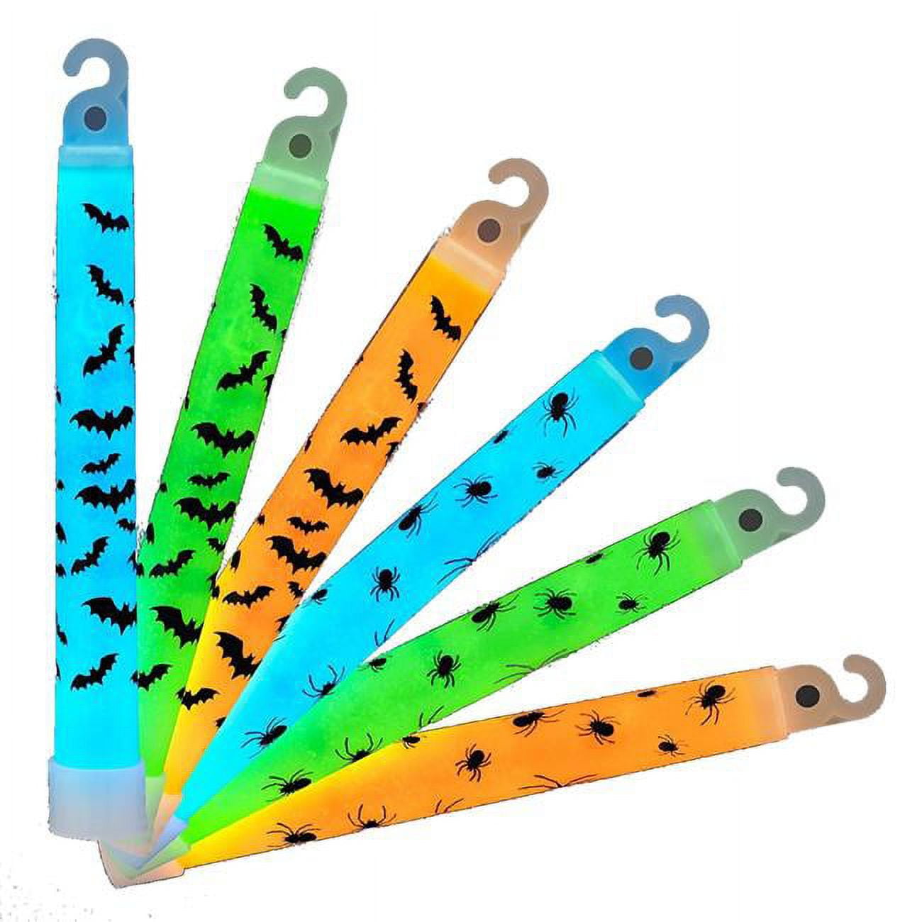 Halloween Spiders & Bats 6 in. Glow Sticks - Pack of 25