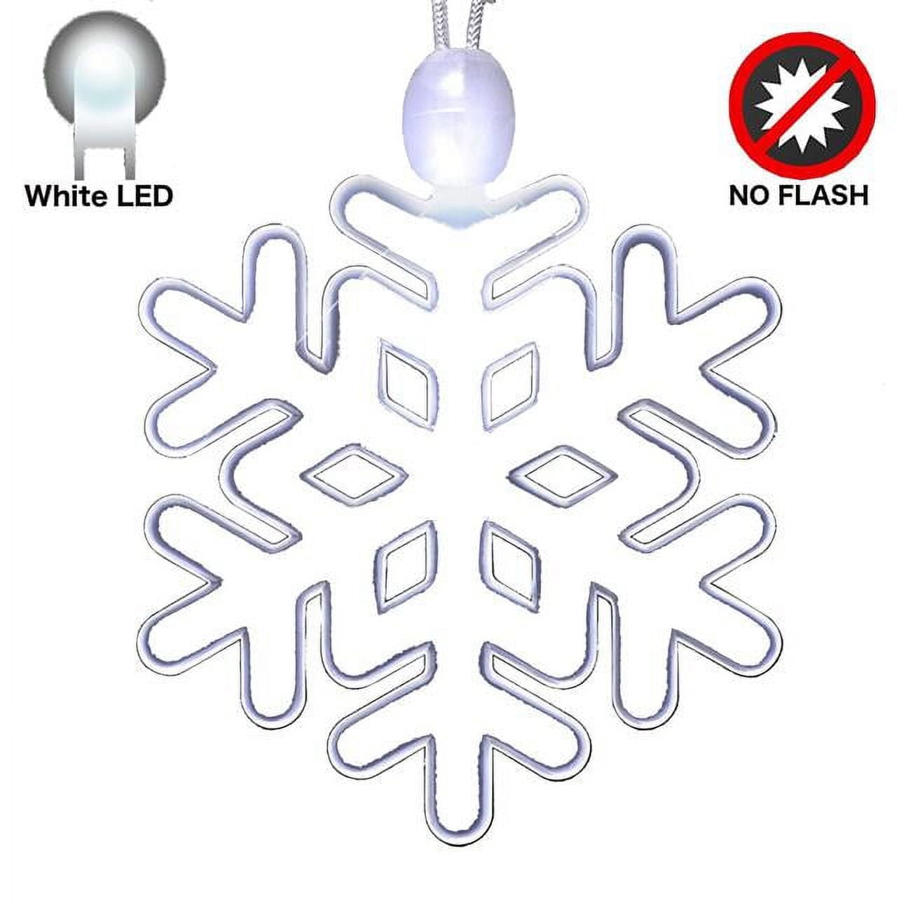 Picture of Blinkee 296041 White Snowflake LED Acrylic Necklace