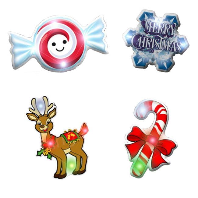 Picture of Blinkee 320000 Assorted Color Christmas 1 Flashing Body Light Lapel Pins