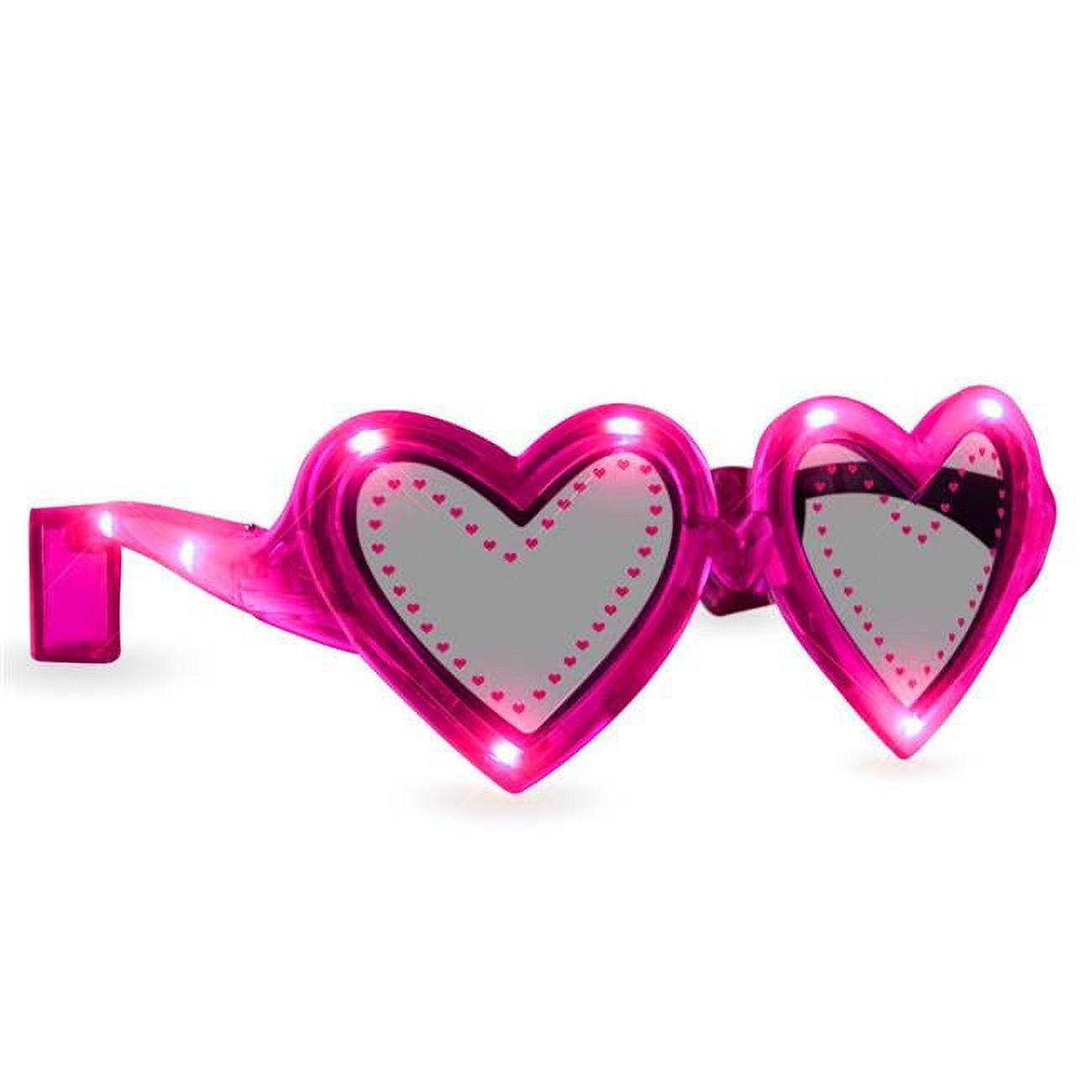 Picture of Blinkee 515500 Pink Heart LED Sunglasses