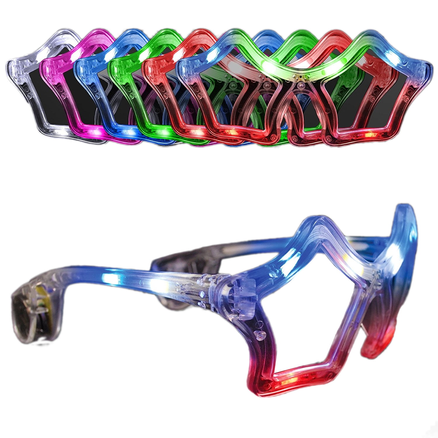 Assorted Color Star LED Sunglasses