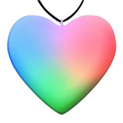 545010 Frosted Heart Necklace