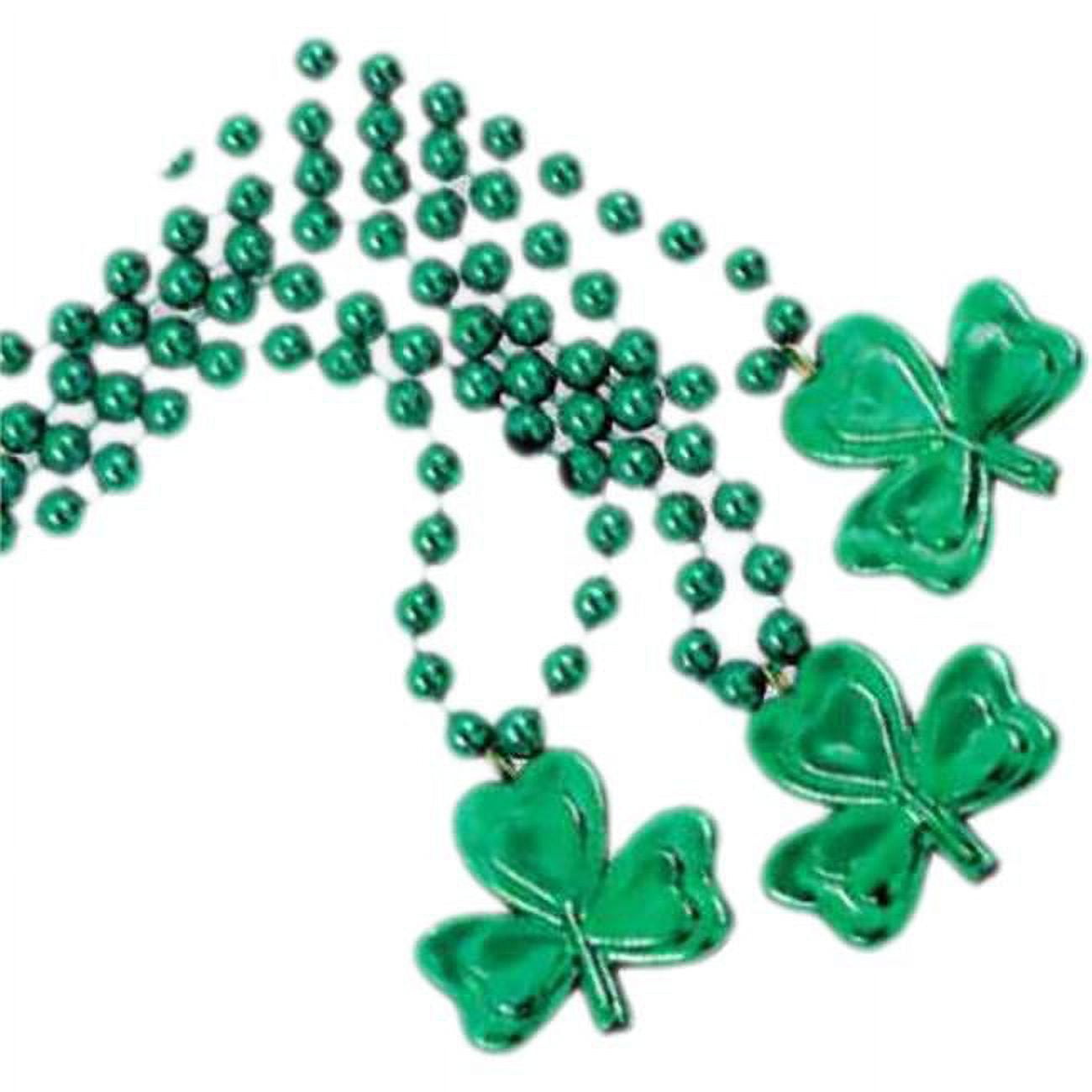 Shamrock Beaded Charm Necklace - Pack of 12