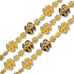 Dollar Sign Bling Necklace - Pack of 12