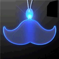 Picture of Blinkee 1240030 Acrylic LED Blue Mustache Necklace