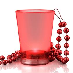 Picture of Blinkee 1290030 Light Up Red Shot Glass on Red Beaded Necklaces