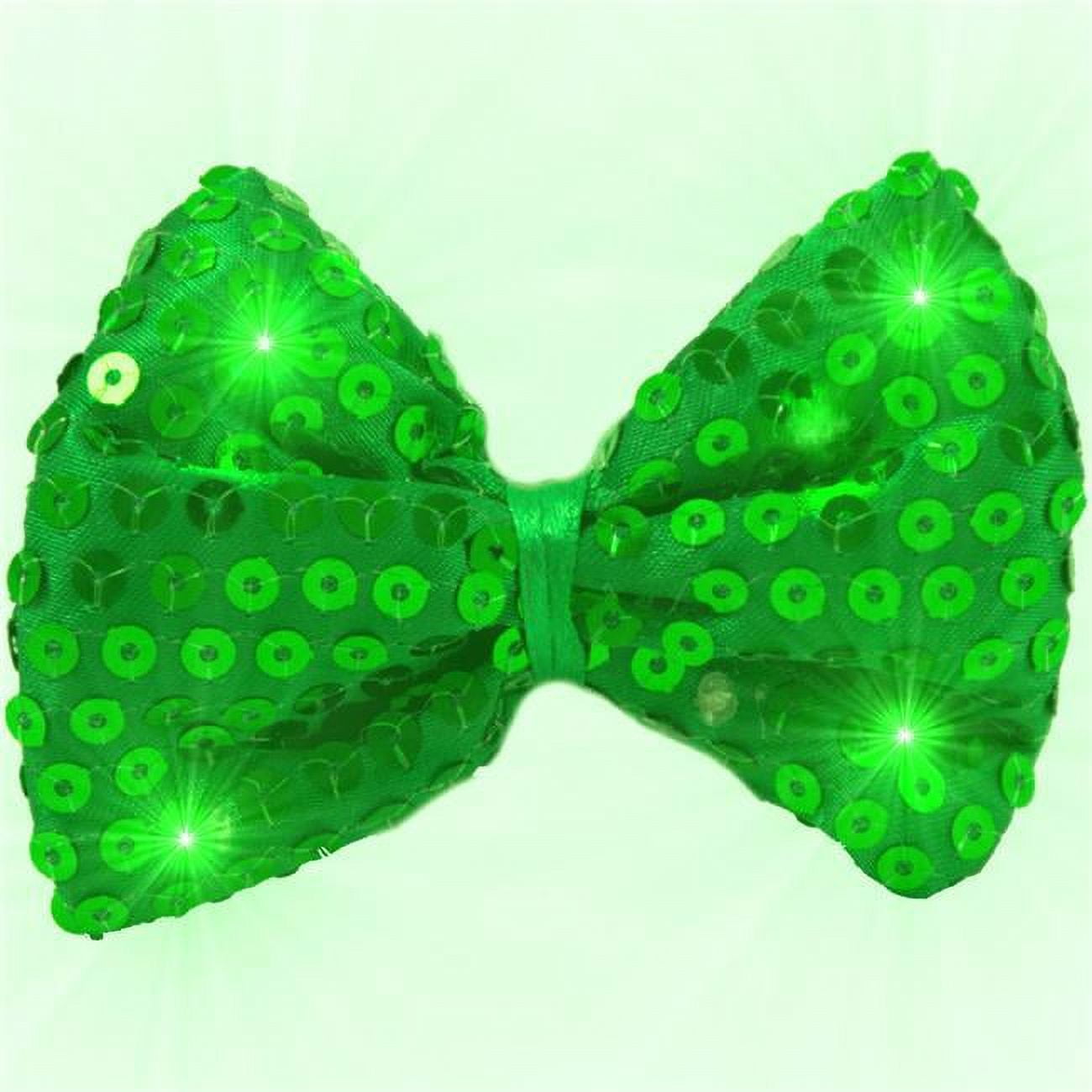 Picture of Blinkee 1589000 Green Bow Tie with LED Lights&#44; Green