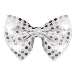 Picture of Blinkee 1589505 Silver Sequin Bow Tie with White LED Lights