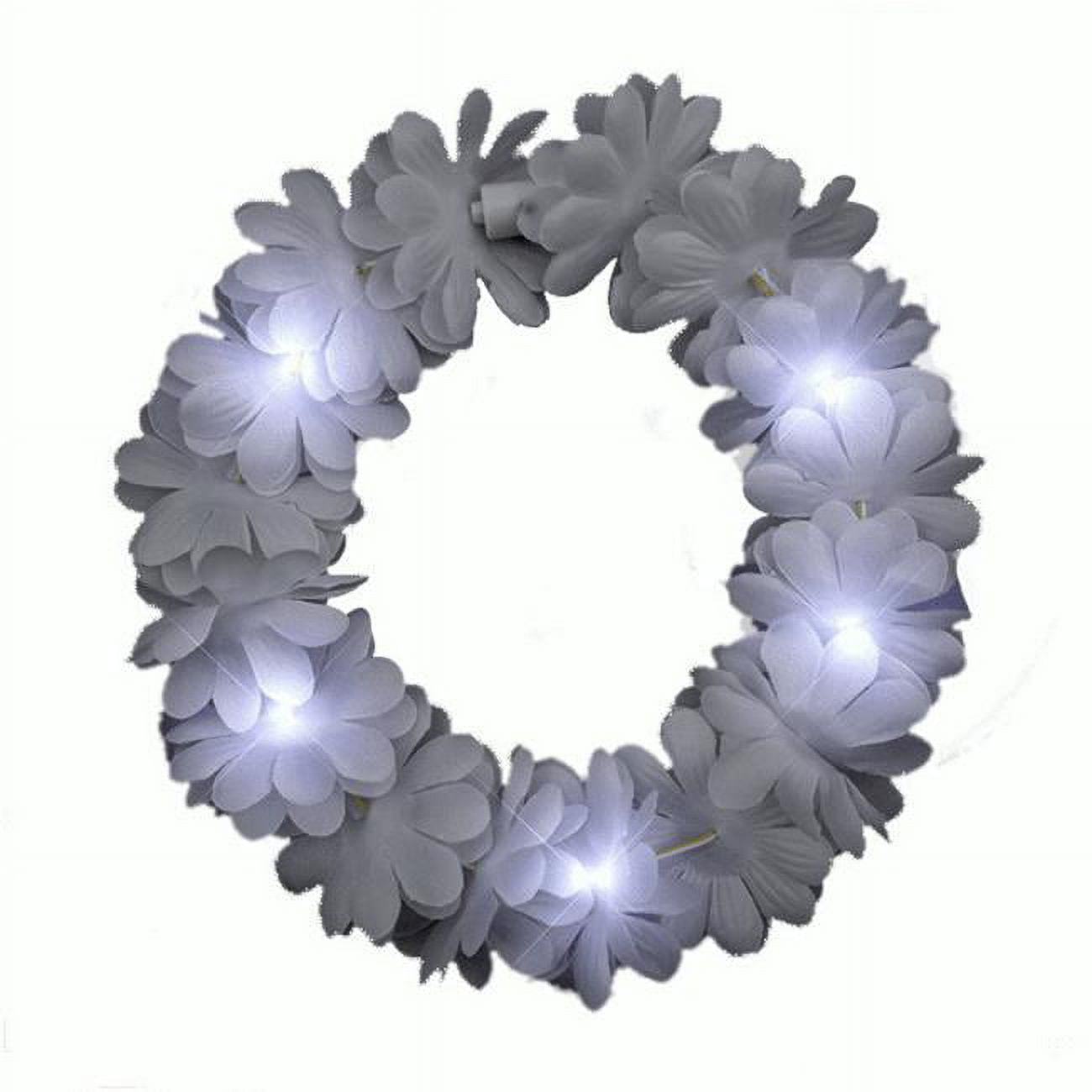 Picture of Blinkee A1350 Light Up Flashing Wedding White Flower Princess Angel Halo Crown Headband
