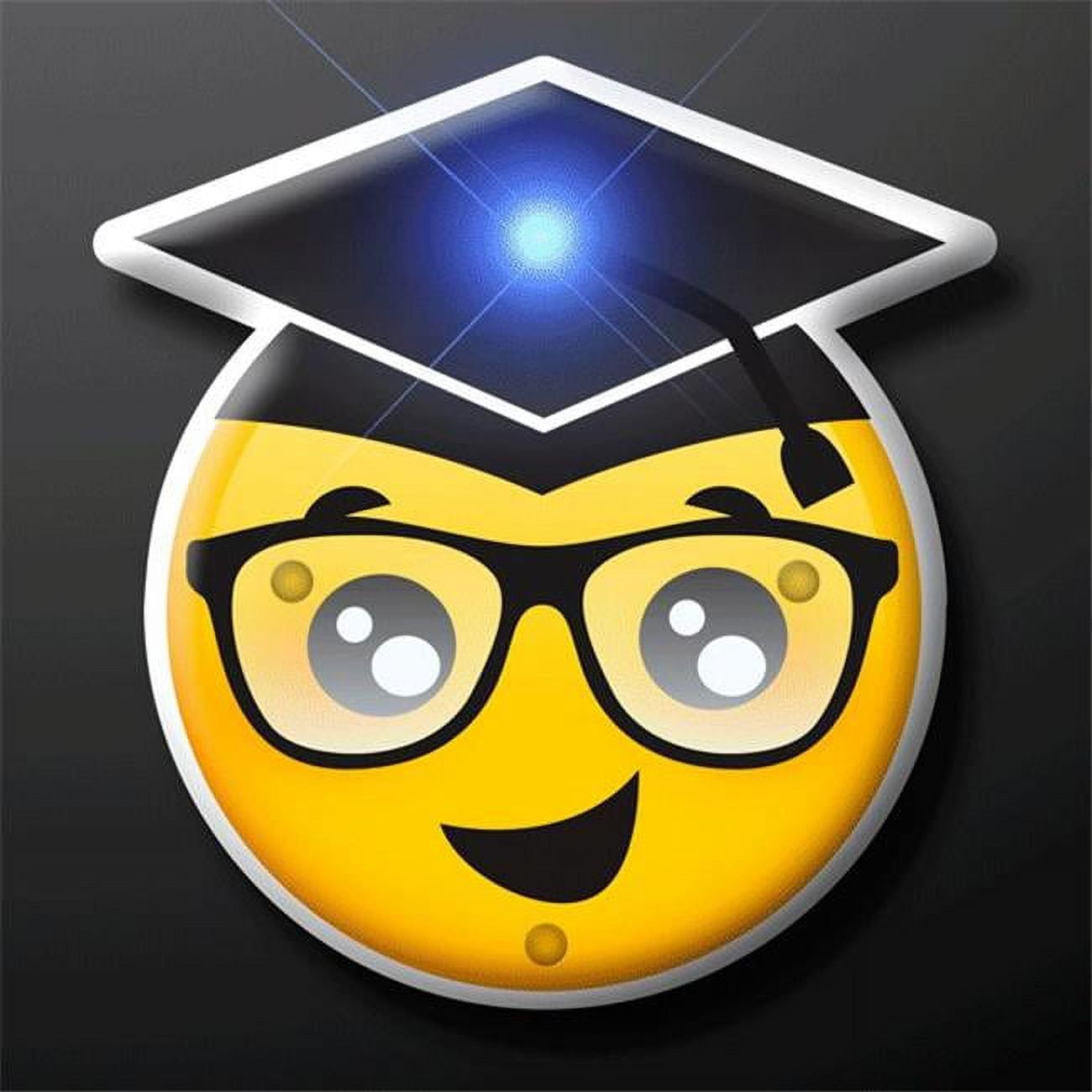 Picture of Blinkee GRADEMOJIPIN Graduation Face Emoji Light Up LED Party Pin