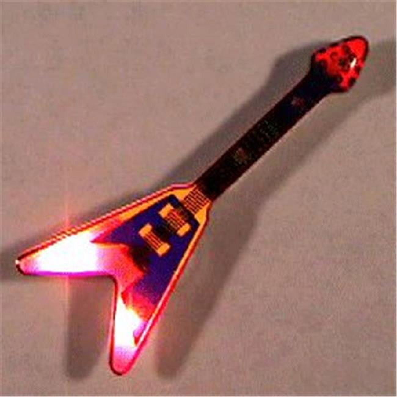 Flying V Guitar Flashing Body Light Lapel Pins