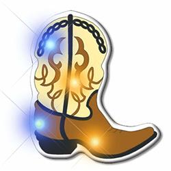 3335000 Brown Cowboy Boot Flashing Body Light Lapel Pins