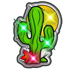 Cactus Flashing Body Light Lapel Pins