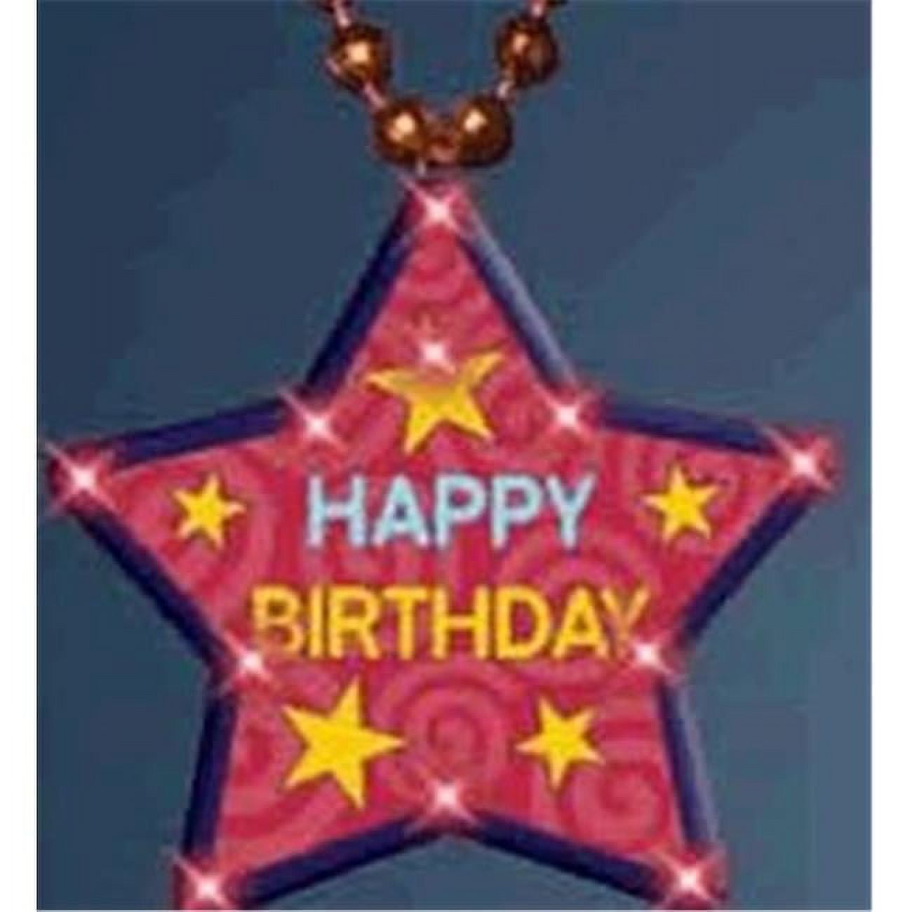 Huge Happy Birthday Star Beaded Necklace