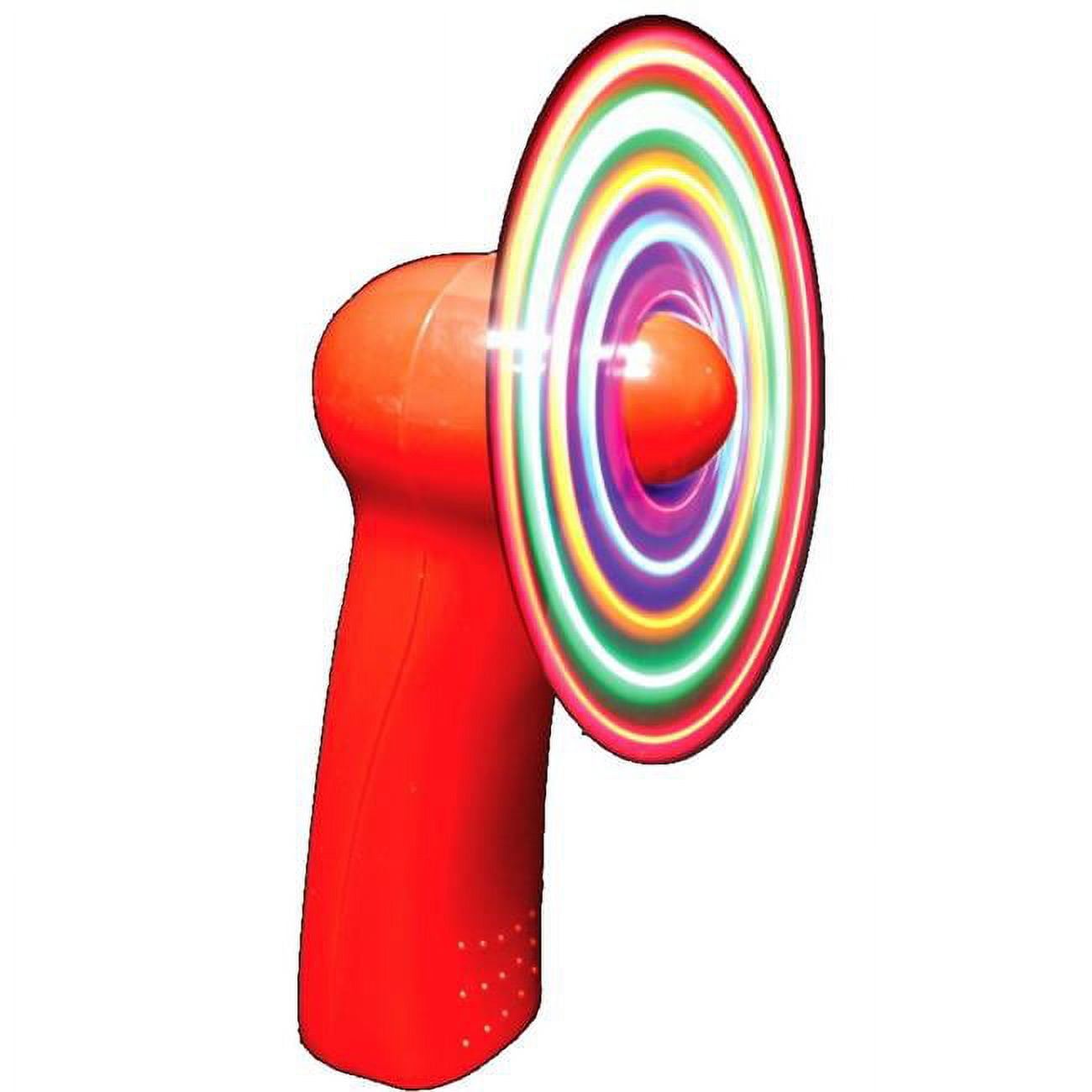 PMFH-RD Portable Light Up Mini Cooling Fan with Red Handle Battery Operated for Hot Weather